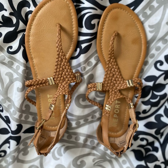 Report Brown Braided Women's Sandals - Picture 1 of 5
